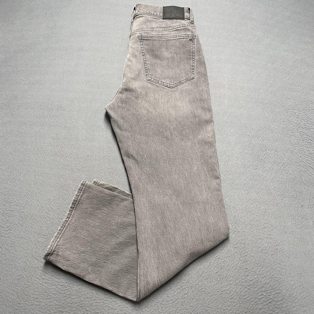 Madewell Jeans Womens 29 Gray 90s Straight High Rise Magic Pockets Denim Stretch